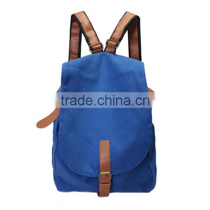 Womens Girl Casual Canvas Backpack leather shoulder bag SV003579#