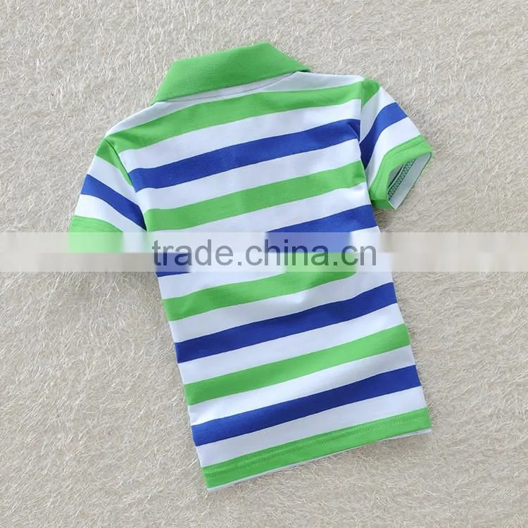 new design custom boy fancy shirt stripe polos colorful polo shirt