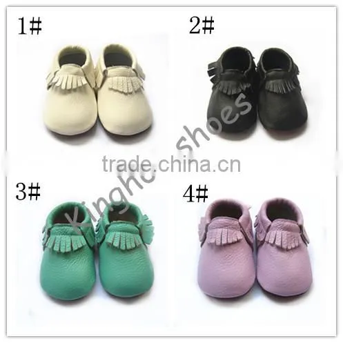 rubber sole light purple baby moccasin shoes 2015 new produced