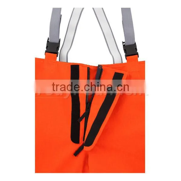 hi-vis fire retard workwear with flap pocket and articulated sleeve