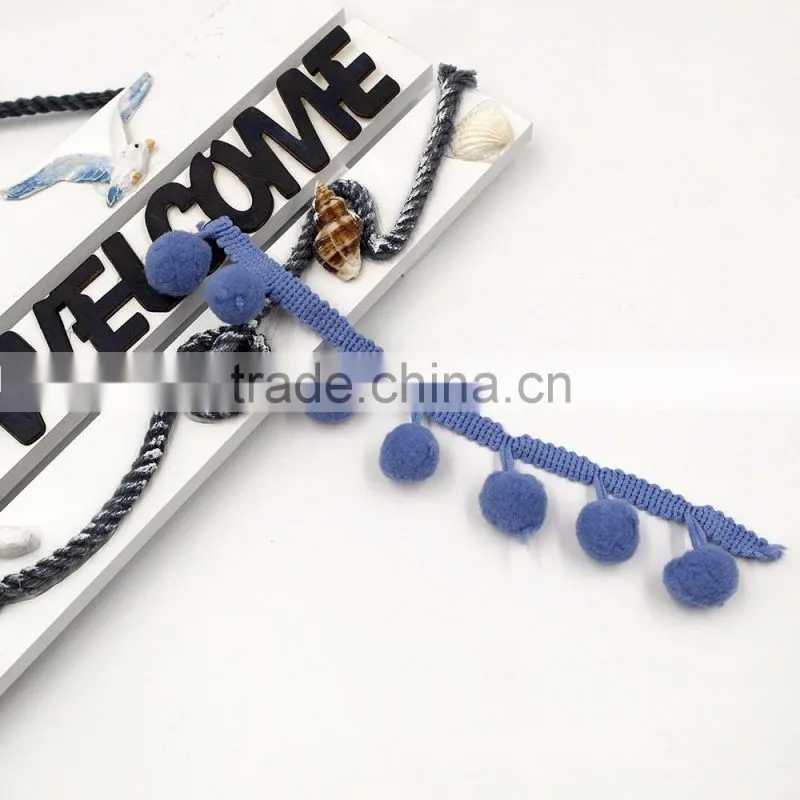 Stock Colorful Women's Girl's Apparel Accessories Pom Pom Ball Trimming