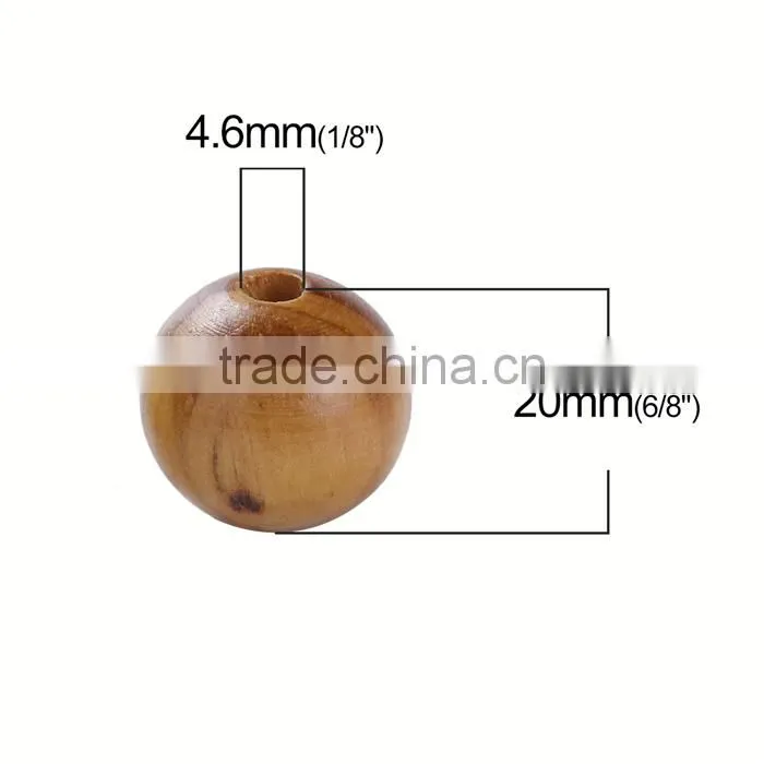 Low Price Brown Stripe Pattern Pine Wood Spacer Beads