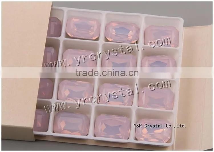 Rose water opal crystal beads octagon glass stones for jewelry beads accesories