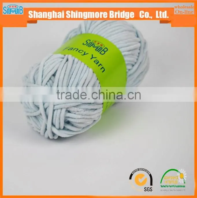 Online shopping knitted yarns china supplier cheapest price wholesale oeko tex polyester velvet chenille yarn for knitting scarf