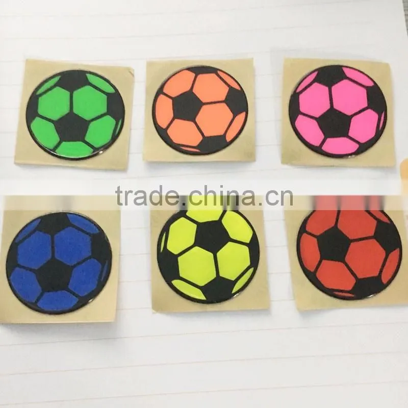 Cheap custom made round reflex sticker football shape decal
