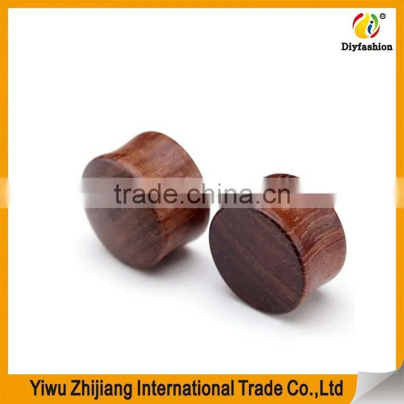 Natural Organic Sono Wood Doule Flared Saddle Plug Gauge Ear Stretchers