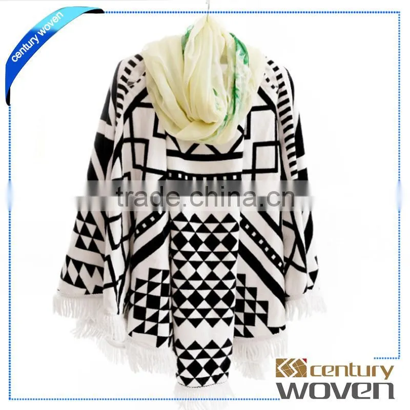 Hotsale cotton large round beach towel with tassel