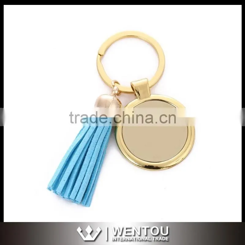 Personalised Suede Leather Tassel Key Chain
