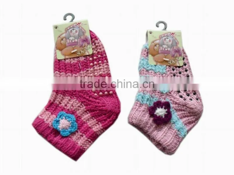anti-slip acrylic Knitted warm floor socks