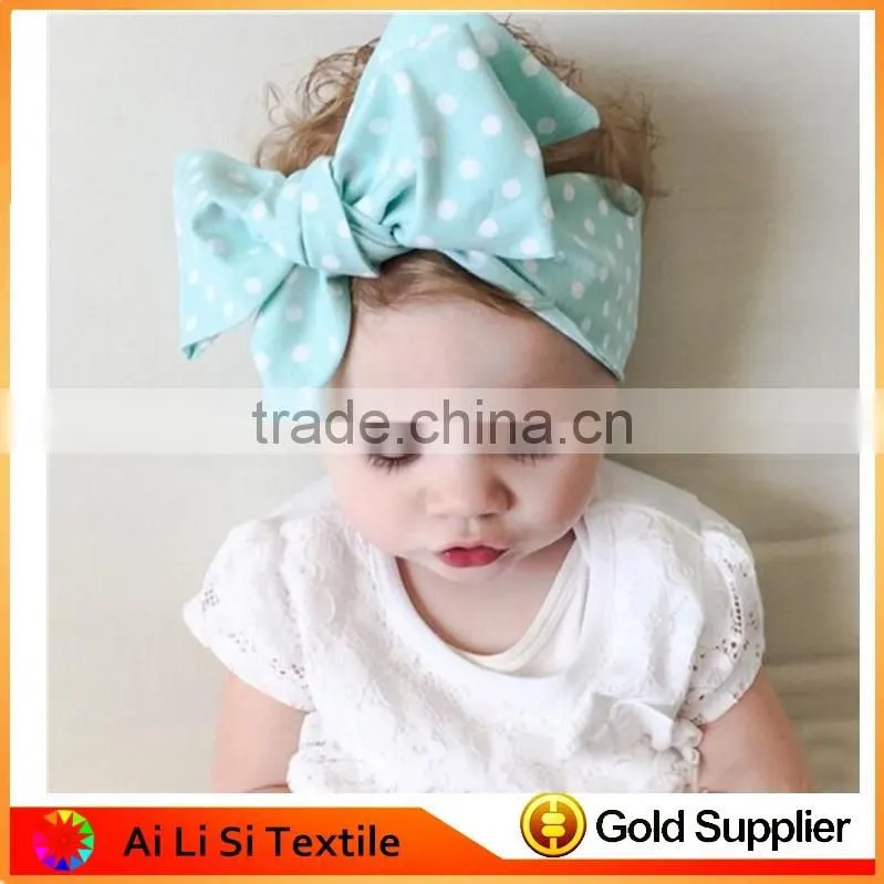 Baby Cotton Knitted Bow Tie Headband ,Baby Girl Happy Fashion Accessories, Unique Grils Accessories
