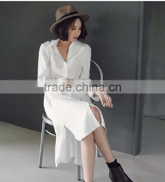 100%Linen Women's Long Button Shirts