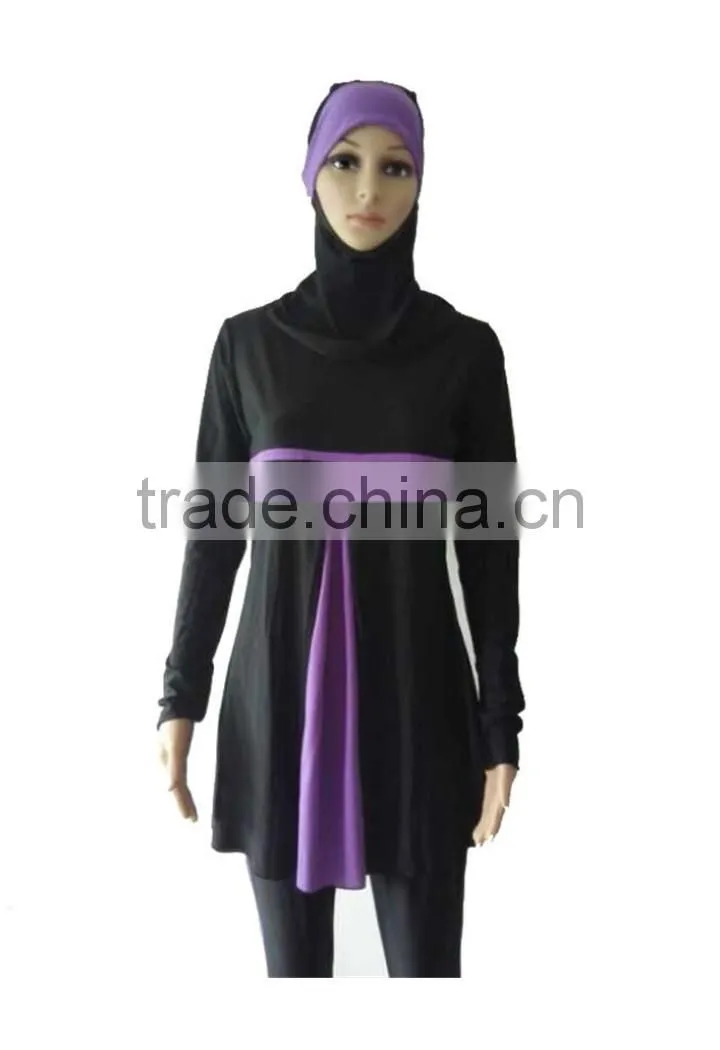 2016 Hot Sales Woman Ruffle Muslim Swimsuit Costume