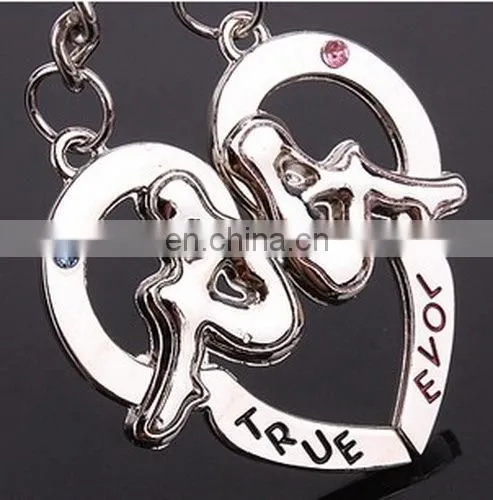 Fashion New Personality Fish Bone Shape Alloy Keychain Couple Valentine's Day Gift