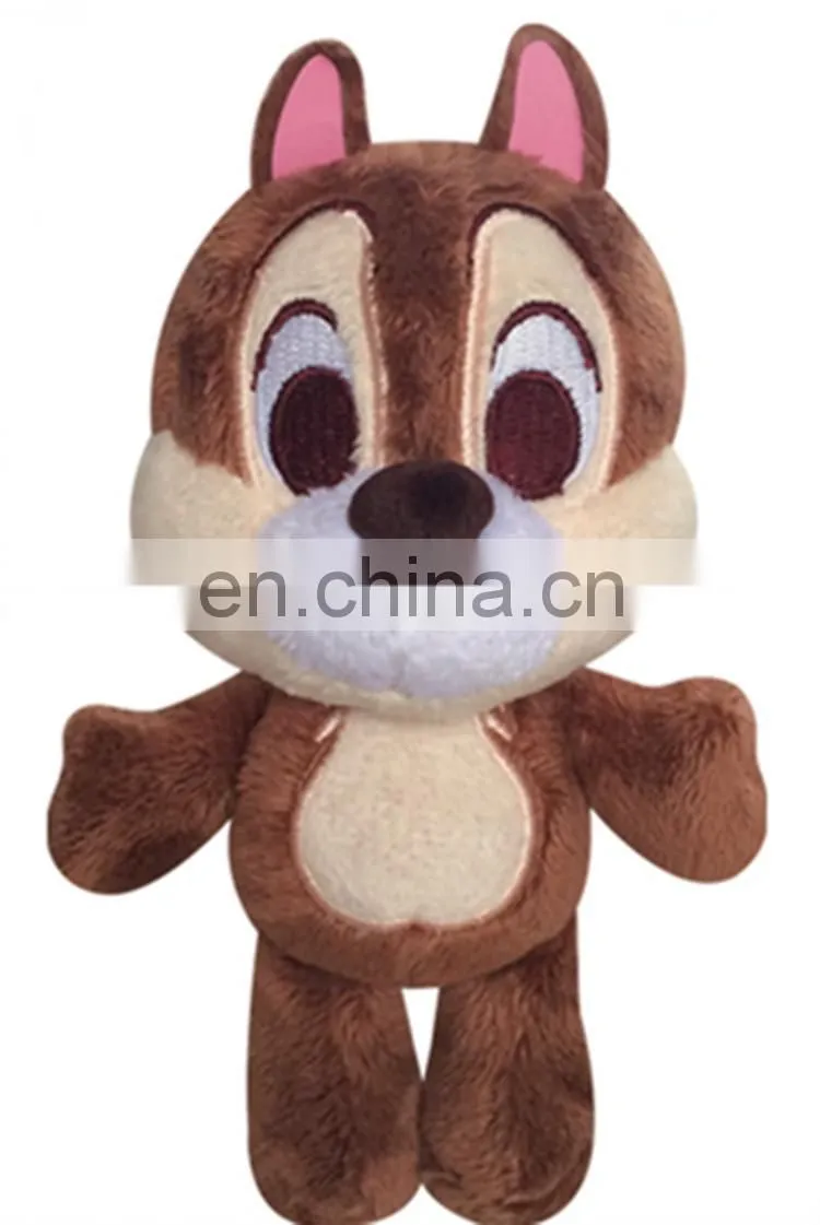 Custom Cute Plush Toys Brown Squirrel Keychain
