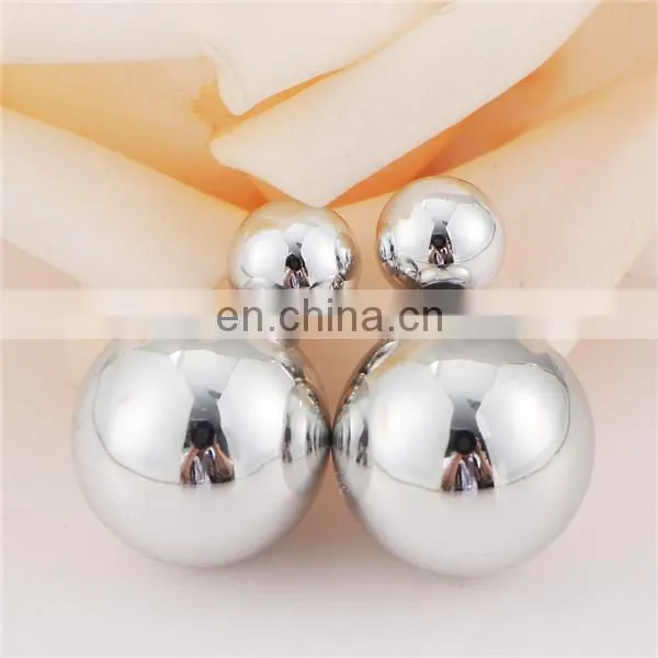 Double - sided Pearl Earrings Candy Color Spherical Fnacy Stud Earrings