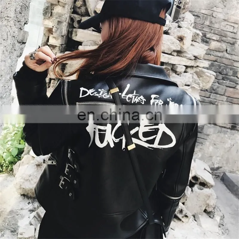 Latest Fashion Custom Black Winter Cheap Leather Jackets Women Leather Jacket Wholesale