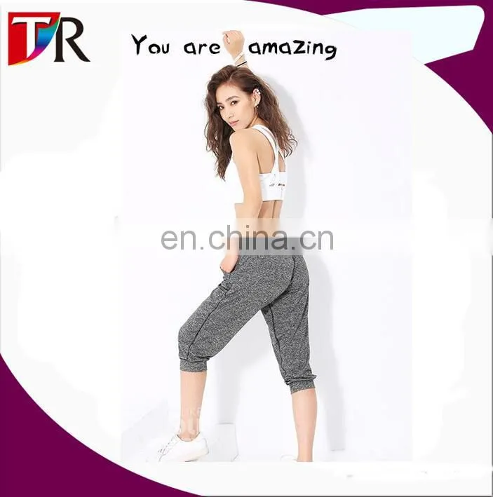Running Cloth Women Fashion Summer Autumn Grey Polyester Fitness And Casual Sport Pants