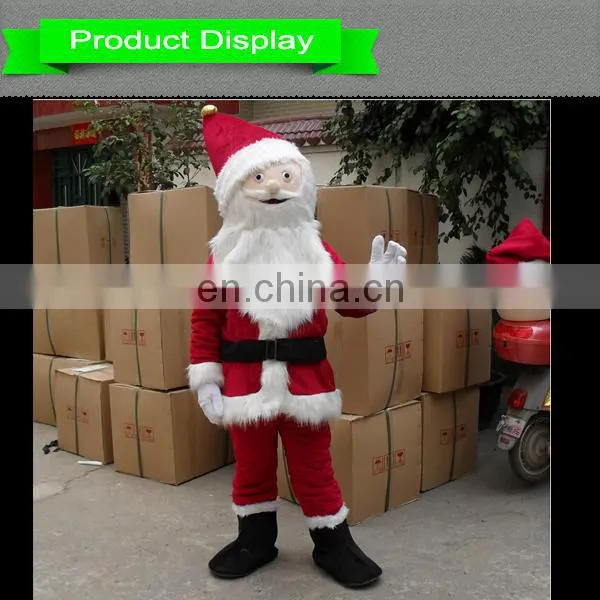 "Smile" Christmas cartoon adult walking costume, plus size santa claus costume