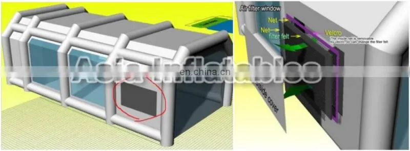 Custom Portable Inflatable Paint Booth In Garage, Buy Inflatable Spray Booth, Inflatable Work Stations