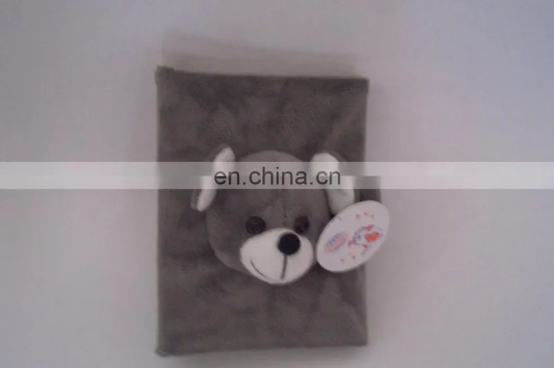 plush photo album with bear head toy