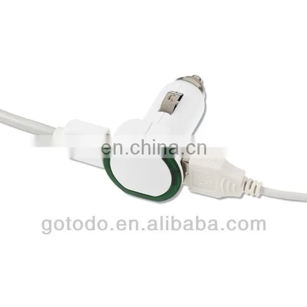2017 led Light dual 1A 3.1A USB car charger for mobile phone