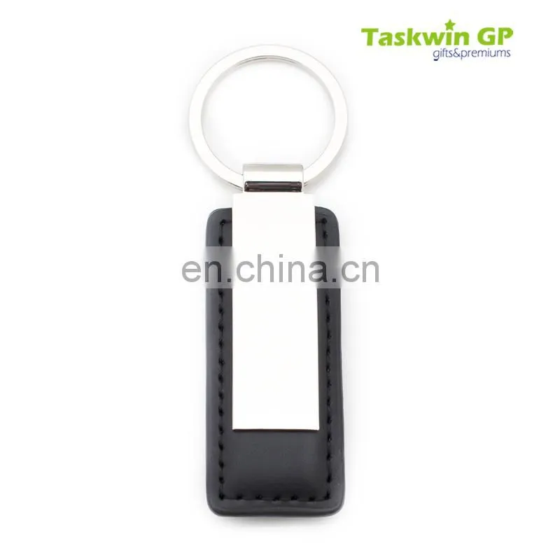 China supplier custom made leather keychains with metal charm