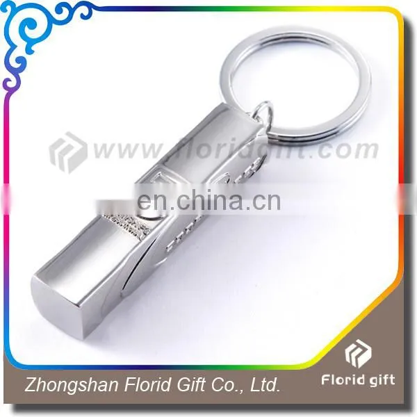 Stock cheap price metal house shape/round keychain with custom logo