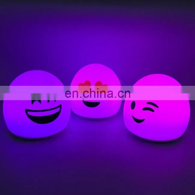 2017 colorful silica gellamp led silicone light ball Emotion lamp for night