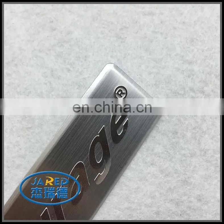 Competitive price silver custom brushed badge aluminum label
