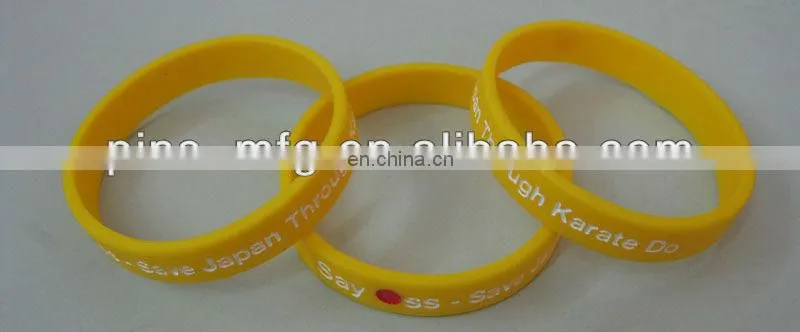debossed full color silicone wristbands