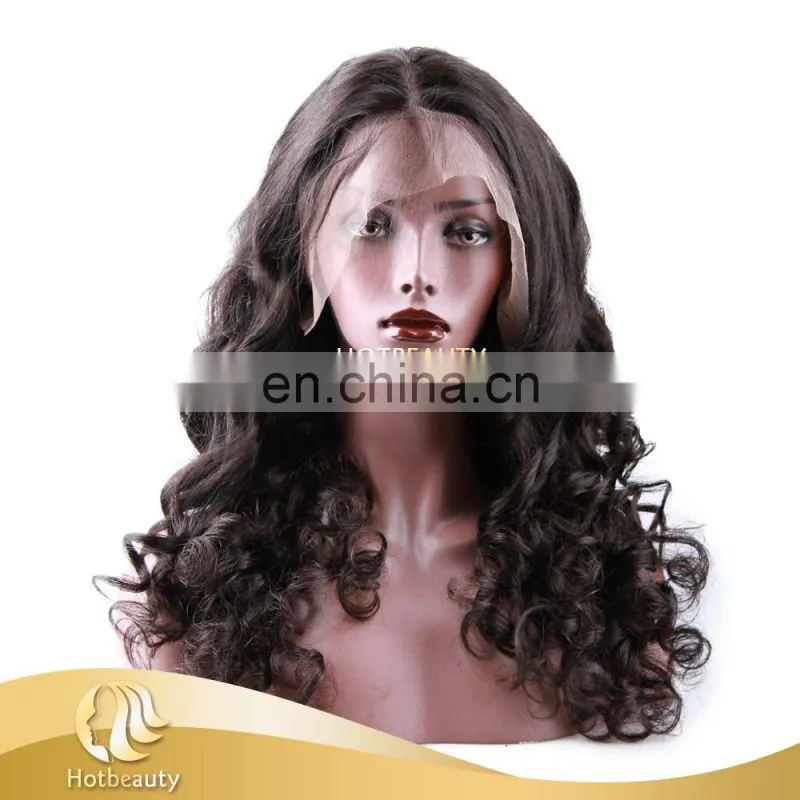 Virgin human hair wig natural black straight wholesale