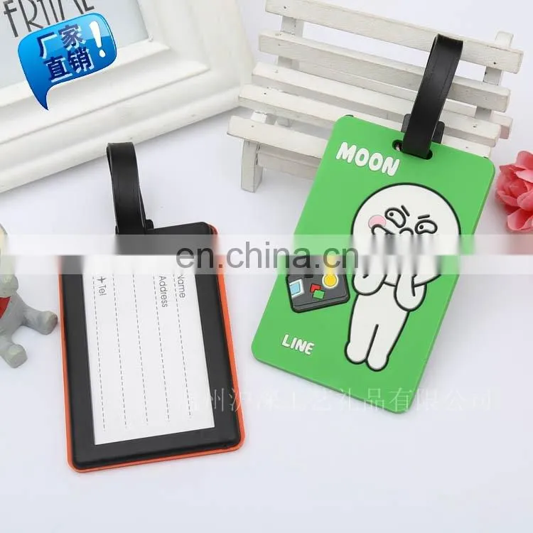 Personalized Luggage Tag Custom Logo Cheap Bulk Soft Pvc Luggage Tag