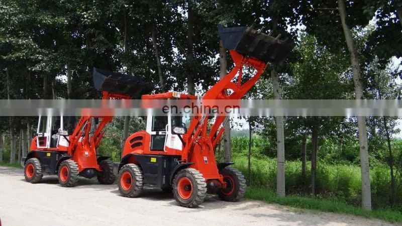 Earth moving construction machinery 1.5ton mini front wheel loader with wider tires