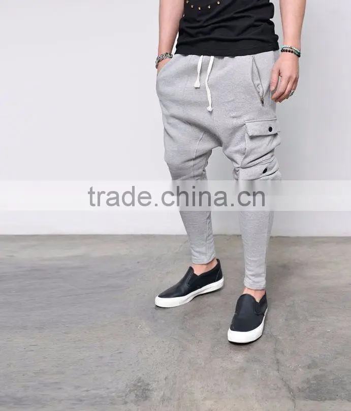 DOUBLE POCKET SLIM DROP BAGGY SWEATPANTS Black Standard Sports
