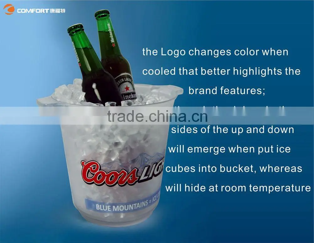 SGS Johnnie Walker round Ice Bucket Plastic Material plastic ice buckets for party