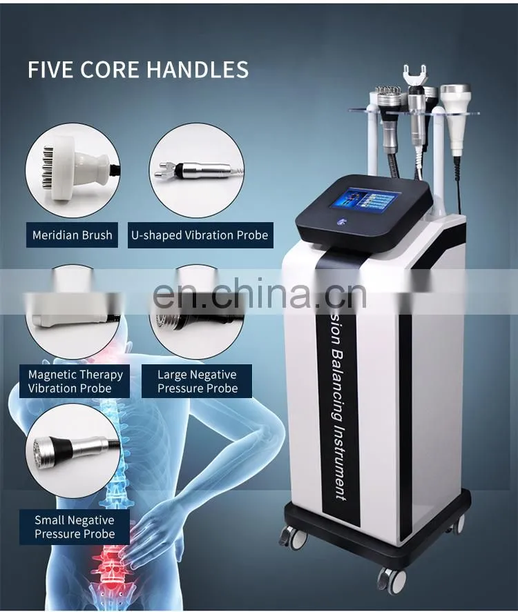 5 IN 1 Spine Physiotherapy Massage Health Care Instrument Vacuum Pressotherapy Lymph Drainage Magnetic Vibration Massage Machine