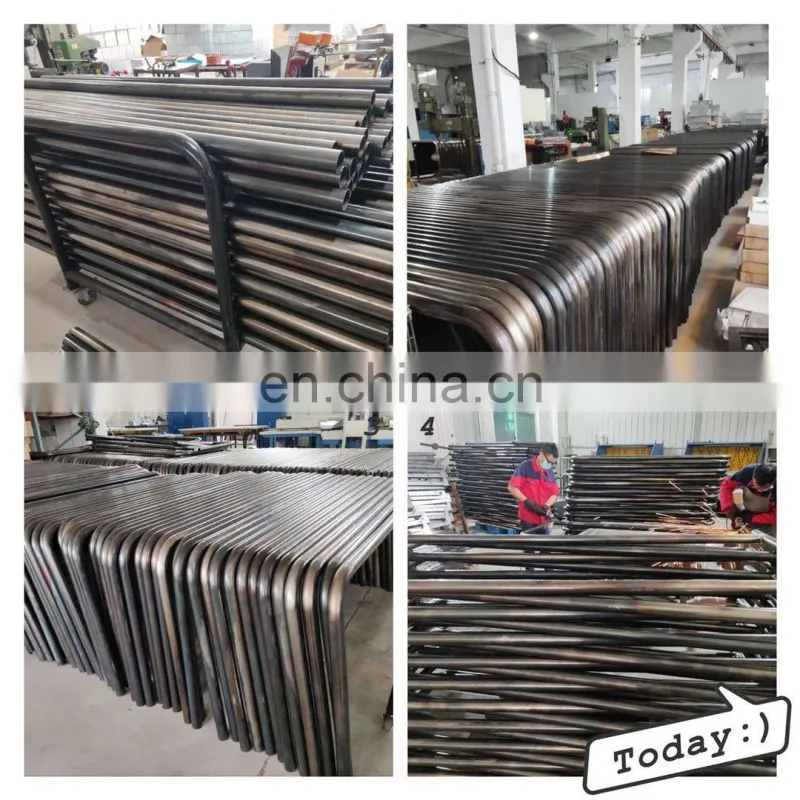 Portable Road Barriers Safety Crowd Control Traffic Outdoor Cafe Barricade Metal Pedestrian Barricades