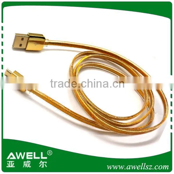 Best price gold plated connector cable for andriod & Iphone