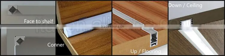 Quality Assured china aluminium profile led strip channel aluminium profile led with opal transparent diffuser cover