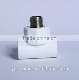 China manufacturer hot sale PP-R male tee in different colors