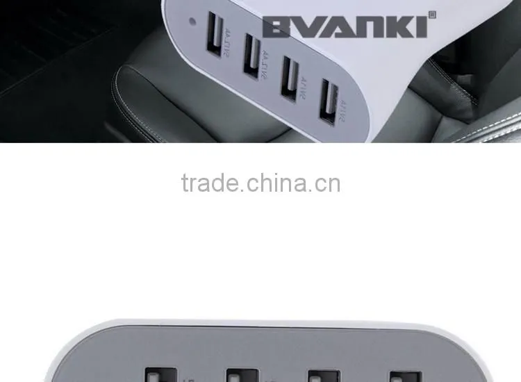 USB Car Charger Adapter Auto Universal 4 Port 2.4A For iPhone, 12v 2.4A car battery charger For Mobile Phone made in china