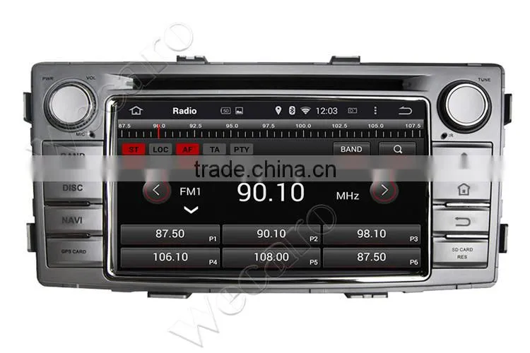 Wecaro Android 4.4.4 car stereo 1024 * 600 for toyota hilux car multimedia system android 2012 2013 2014