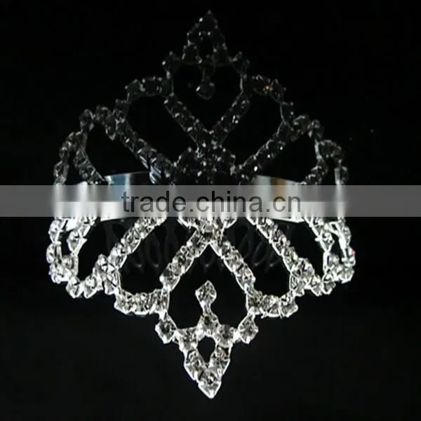 Fashion new design delicate rhinestone small princess crown for girls luxury crown and tiaras
