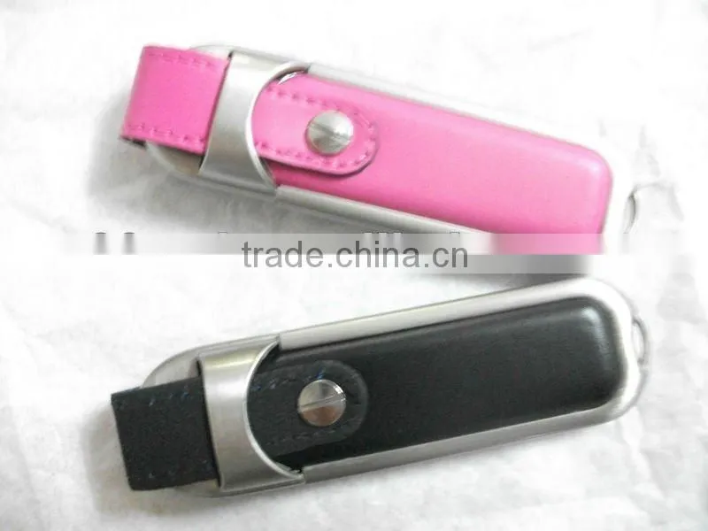 promotional Leather 4GB USB Flash Drive,many colors leather case protection