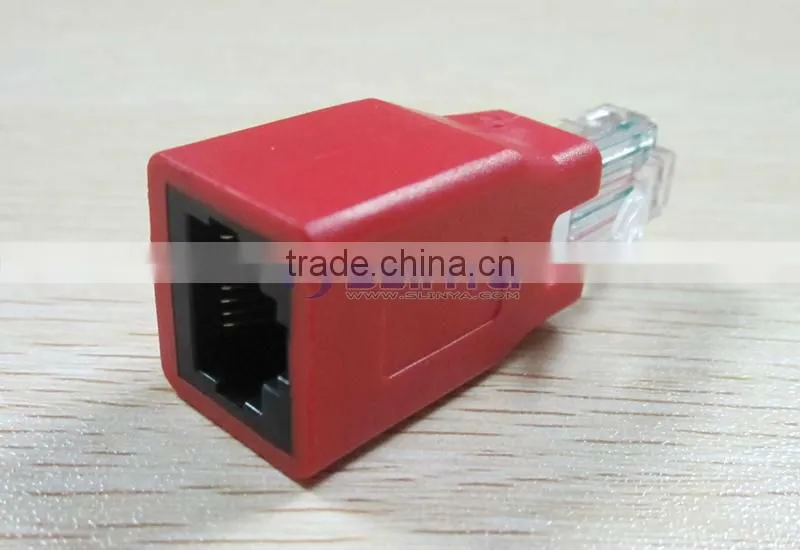 Red Color Housing Ethernet High Speed RJ45 Connector