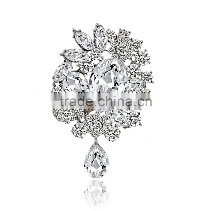 Black Acrylic And Rhinestone Cheap Wholesale Brooch