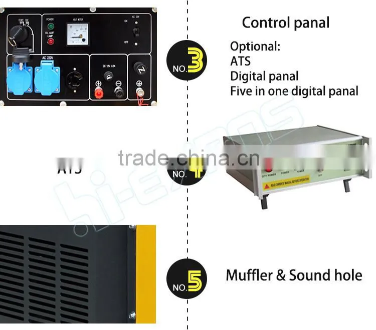 Silent type copy Kipor canopy diesel generator price 5kw kipor generator