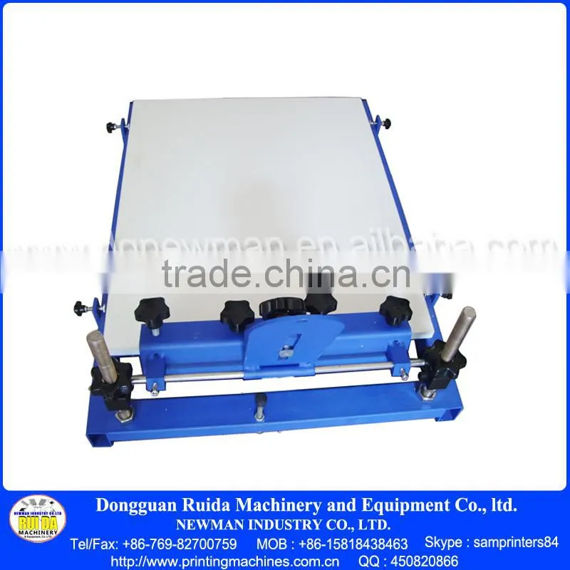 NS102 Manual 1 color 2 station screen printing bench top press for flat surface objects
