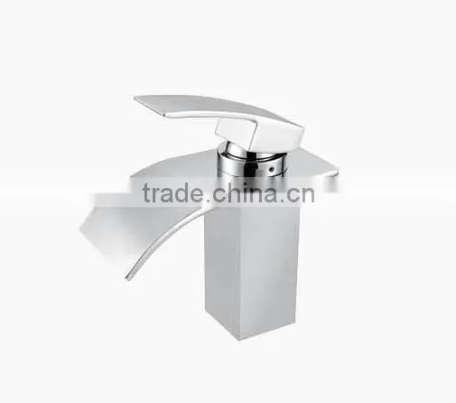 Brass Waterfall Cascade Bathroom Faucet Chrome Plated