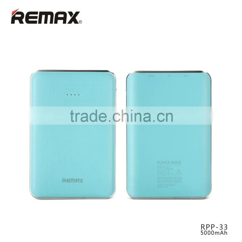Remax Tiger Series RPP-33 5000mah Power Charger For iPhone SE Dual USB Input Port Polymer Power Bank For Samsung S5 S6 TB-0388